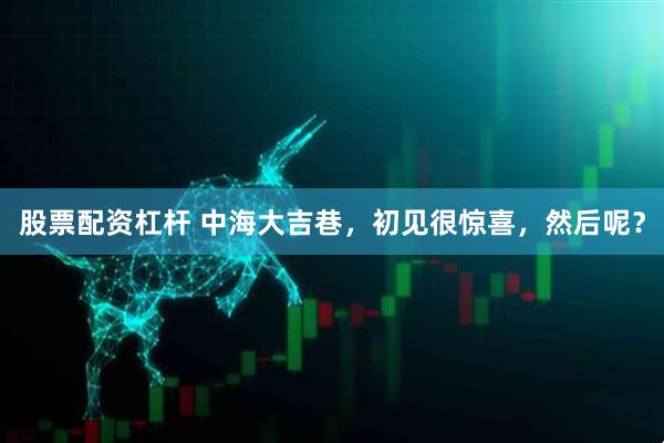 股票配资杠杆 中海大吉巷，初见很惊喜，然后呢？